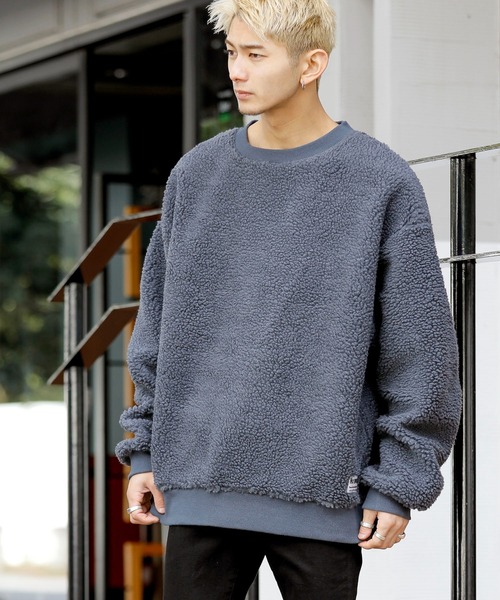 スウェット 【no sweat×ADMIX/ATELIER SAB MEN】コラボ別注 もこもこ シェルパ ボア フリース オーバーサイズ スウェット|ZOZOTOWN PayPayモール店|17