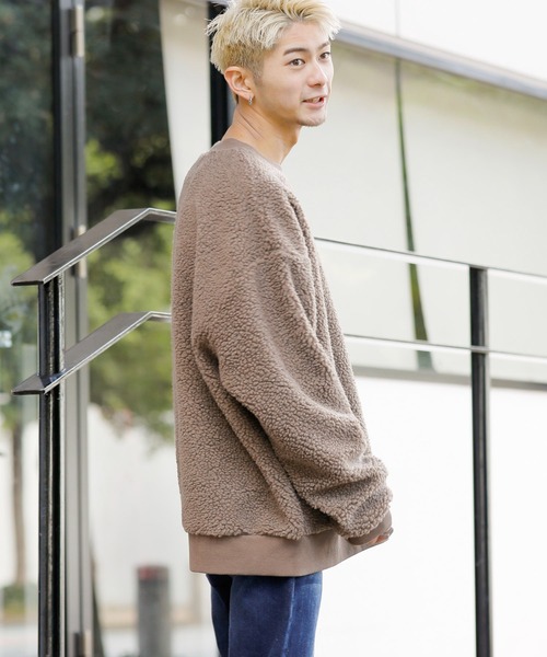 スウェット 【no sweat×ADMIX/ATELIER SAB MEN】コラボ別注 もこもこ シェルパ ボア フリース オーバーサイズ スウェット|ZOZOTOWN PayPayモール店|22