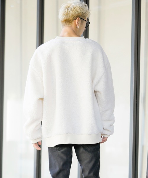 スウェット 【no sweat×ADMIX/ATELIER SAB MEN】コラボ別注 もこもこ シェルパ ボア フリース オーバーサイズ スウェット|ZOZOTOWN PayPayモール店|16