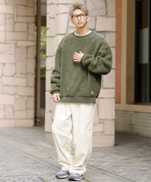 スウェット 【no sweat×ADMIX/ATELIER SAB MEN】コラボ別注 もこもこ シェルパ ボア フリース オーバーサイズ スウェット|ZOZOTOWN PayPayモール店|25