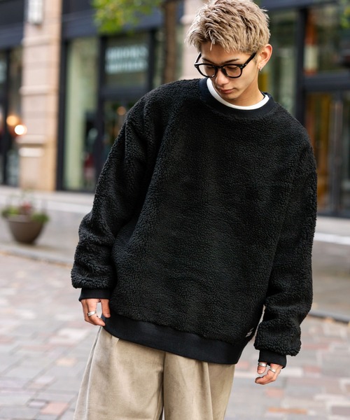 スウェット 【no sweat×ADMIX/ATELIER SAB MEN】コラボ別注 もこもこ シェルパ ボア フリース オーバーサイズ スウェット|ZOZOTOWN PayPayモール店|07