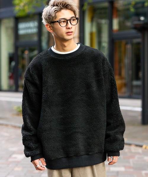 スウェット 【no sweat×ADMIX/ATELIER SAB MEN】コラボ別注 もこもこ シェルパ ボア フリース オーバーサイズ スウェット|ZOZOTOWN PayPayモール店|06