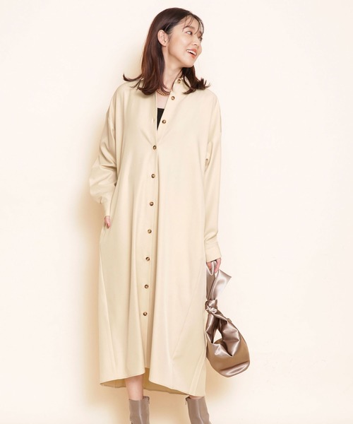 ワンピース バックプリーツコートワンピース Zozotown Yahoo 店 通販 Yahoo ショッピング