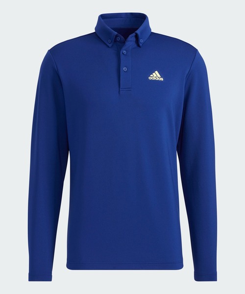 ポロシャツ プライムグリーン スリーストライプス 保温 長袖ボタンダウンシャツ【adidas Golf/アディダスゴルフ】19