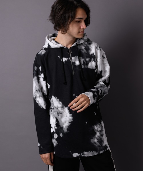 MGV（エムジーヴィー） パーカー ポケット付きスウェットハーフジップ