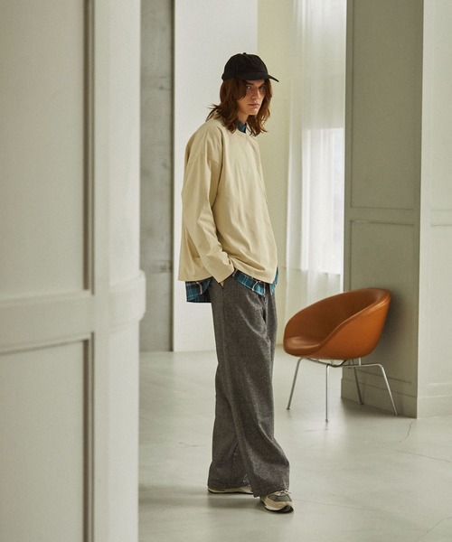 美品✨ 完売品 emma ER ユニフォーム シャツ ブラウン ストレッチ EMMA CLOTHES 「EMMA CLOTHES」 長袖シャツ FREE ブラウン