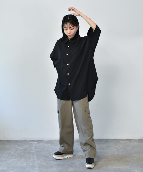 ダブルエンドジッパー ショルダーパッドシャツ 半袖 4062507 セール】 【軽量/ECO撥水/ストレッチ/男女兼用】ライト