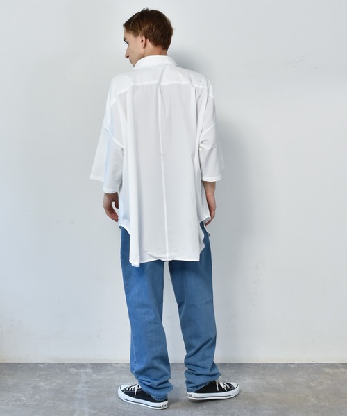 Starting Over シャツ ポリストレッチ ドロップショルダー 半袖