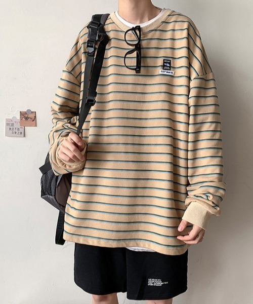 Tシャツ Tシャツ ワンポイントワッペンボーダーロンｔ Zozotown Paypayモール店 通販 Paypayモール
