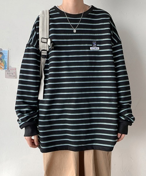 Tシャツ Tシャツ ワンポイントワッペンボーダーロンｔ Zozotown Paypayモール店 通販 Paypayモール