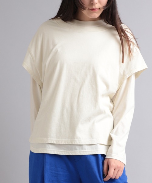 tシャツ M2006 オーガニックコットンレイヤードプルオーバー レディース