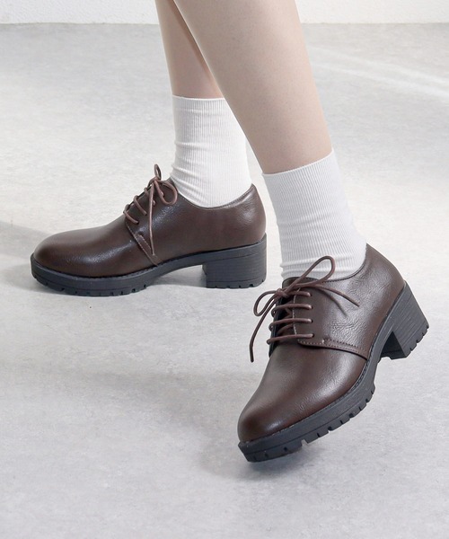 AAA+（サンエープラス） フォーマルシューズ 厚底チャンキーヒール