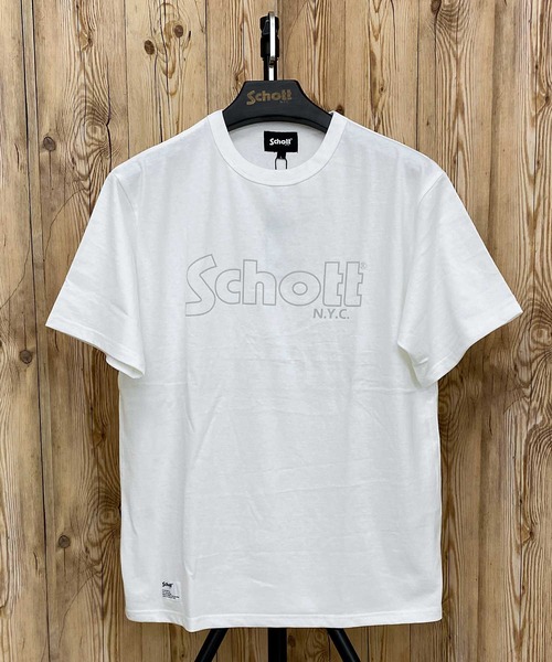 Schott N.Y.C（ショット） tシャツ 'BASIC LOGO' 半袖Tシャツ メンズ