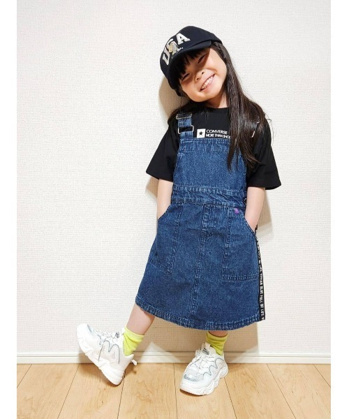 クーモ ジャンパースカート キッズ ジュニア 子供 デニム