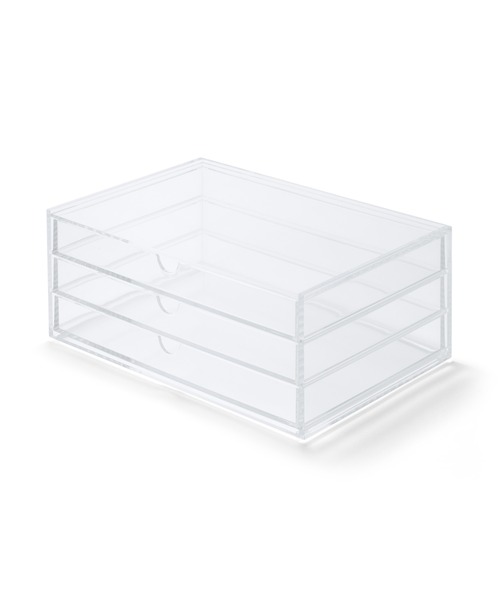無印良品（MUJI） 収納 重なるアクリルケース・横型3段 約幅25．5