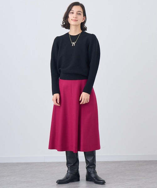 ニット セーター 紡毛ガーターペザントパフ プルオーバー レディース ANAYI ニット セーター 紡毛ガーターペザントパフ プルオーバー