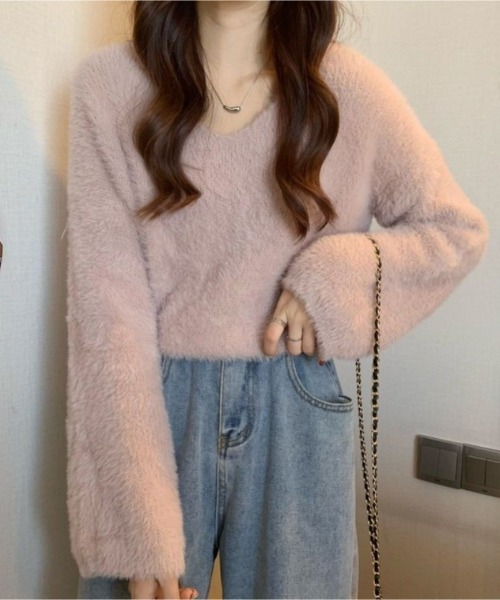 babaco アイボリー ニットセーター Vネック babaco アイボリー ニットセーター Vネック - メルカリ