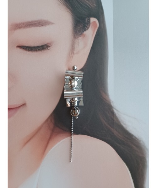 ✨BIG✨ロングピアス✨刻印✨ハードウェアピアス✨ネックレスブレスレットも有り GOSSAMER ロングバー ダイヤモンド ピアス