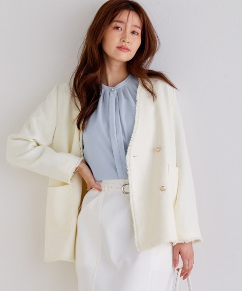 Pierrot（ピエロ） ブラウス シャツ 2wayネックデザインTブラウス