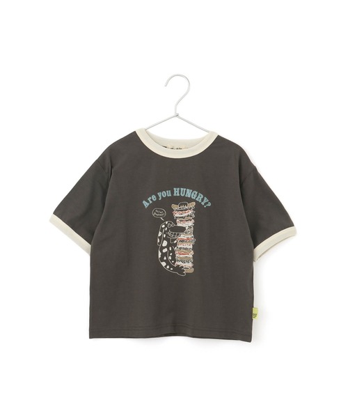 SHISHIKUI 半袖 Tシャツ グレー ブラック リンガー MAKE YOUR DAY（メイクユアデイ） tシャツ ハングリードッグ半袖