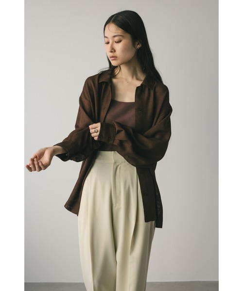 「STYLEMIXER」 7分袖ブラウス FREE ミント レディース STYLEMIXER ブラウス シャツ カラミレイヤートップス レディース