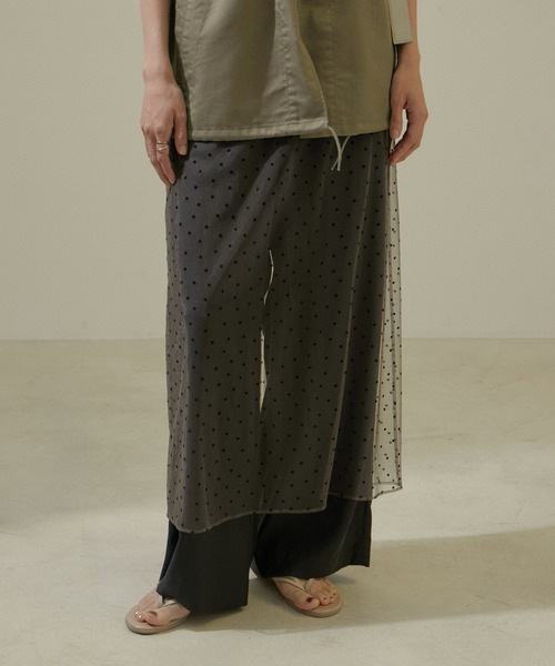 SALON adam et rope' スカート ドットチュールスカート