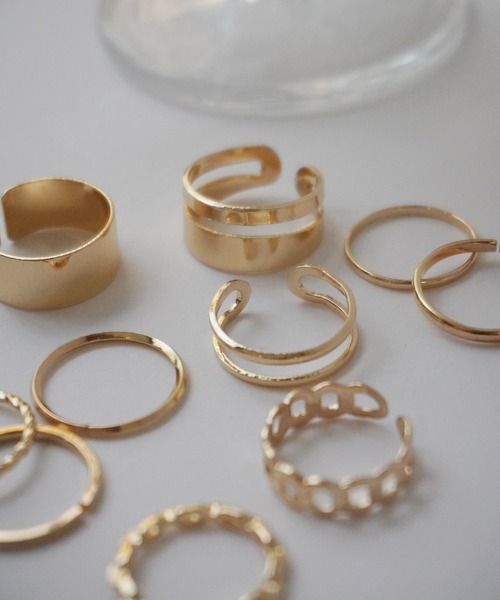 Port（ポート） 指輪 リング 「 」 10点セット シンプル デザイン