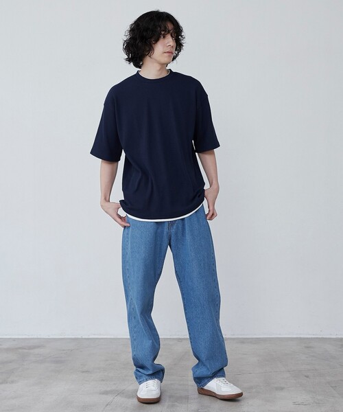 ◆boohoo◆ フェイクレイヤー ウォッシュド Tシャツ / green SALE 50%OFF】[net23ss02]net(ネット)meshsh S/S Tee(メッシュ