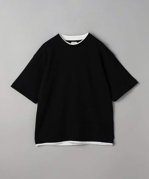 coen tシャツ ワッフルフェイクレイヤードTシャツ メンズ