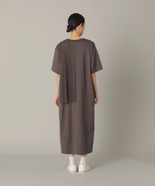 ズッカ　プリーツドッキングプリントワンピース ZUCCa ワンピース プリーツドッキングプリントT / S : ZOZOTOWN