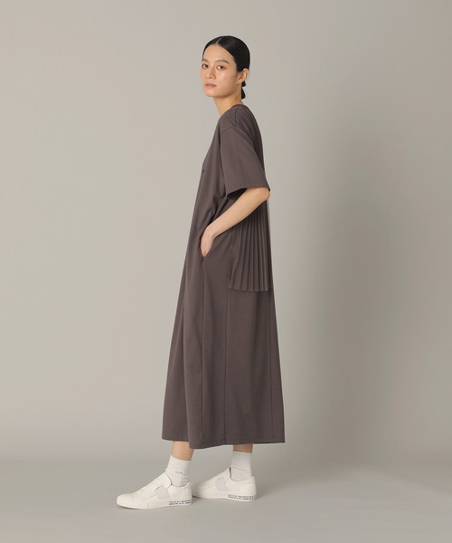 ドッキングプリーツワンピ ZUCCa ワンピース プリーツドッキングプリントT / S : ZOZOTOWN