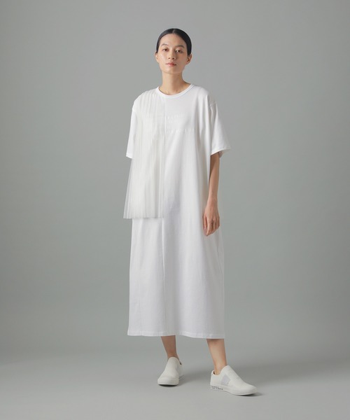 ZUCCa ワンピース プリーツドッキングプリントT / S : ZOZOTOWN
