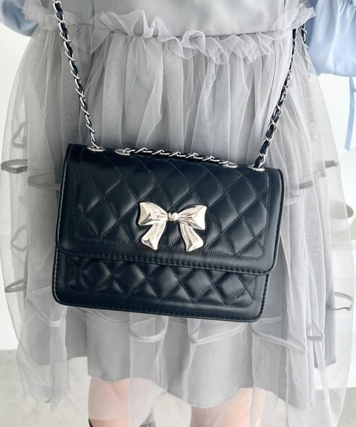 Loueme ショルダーバッグ バッグ メタルリボンキルティングチェーン