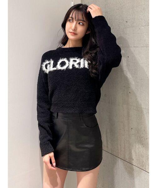 GYDA スカート フェイクレザースカートライクショートパンツ