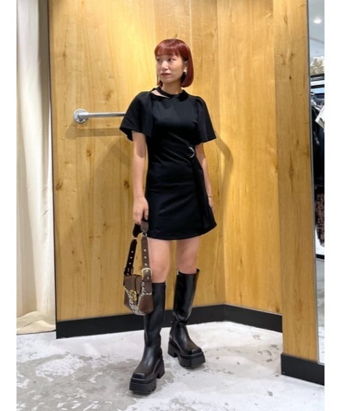 SLY ワンピース BELTED CUT OUT S/OP ベルテッド カット アウト