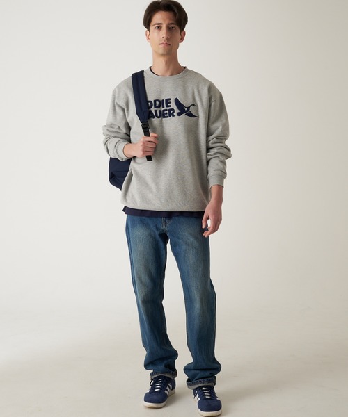Eddie Bauer トレーナー スウェット ロゴ クルースウェット