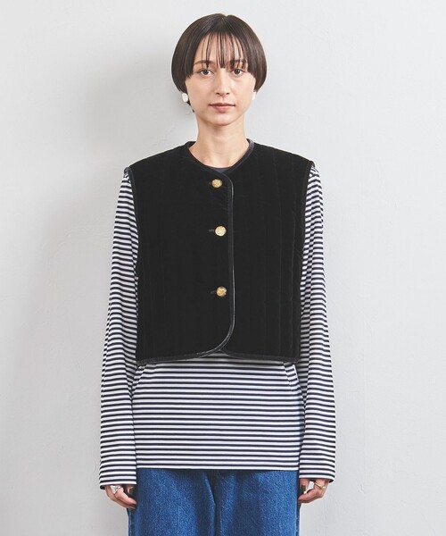 超美品＜conte＞エンブロイダリー レース ディープVネック ベスト conte＞エンブロイダリー レース ディープVネック ベスト