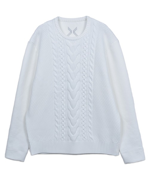 トランジション（TRANSITION）/【CUSTOM CULTURE】ダンボールニット ×7ゲージニット クルーネック CUSTOM CULTURE（カスタムカルチャー） セーター ニット 「Custom