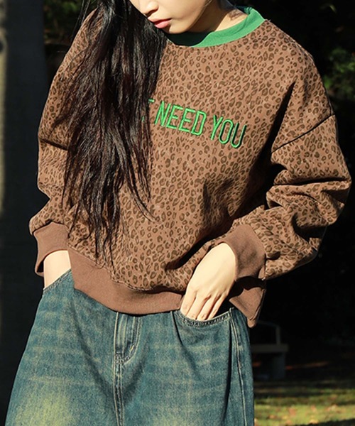 アニービン　アニンビン　レオパードトレーナー　スウェット　Sサイズ ANINE BING / アニービン SPENCER SWEATSHIRT LEOPARD スウェット