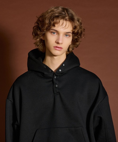 新品＊WETTEMPT＊フリースライニング スナップパーカー WETTEMPT パーカー FLEECE LINING SNAP PARKA /裏起毛スナップ