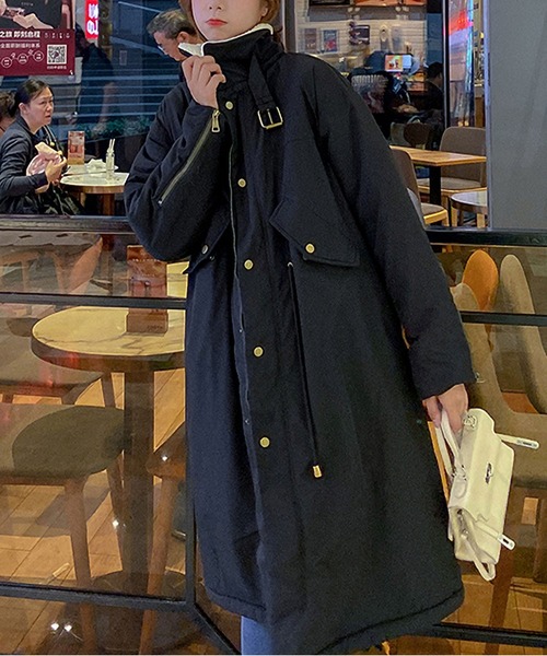 BLANC FICELLE コート アウター 裏ボア ロングコート レディース