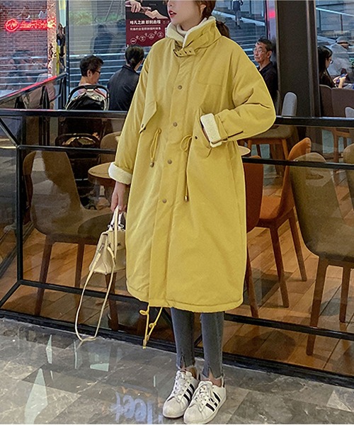 BLANC FICELLE コート アウター 裏ボア ロングコート レディース