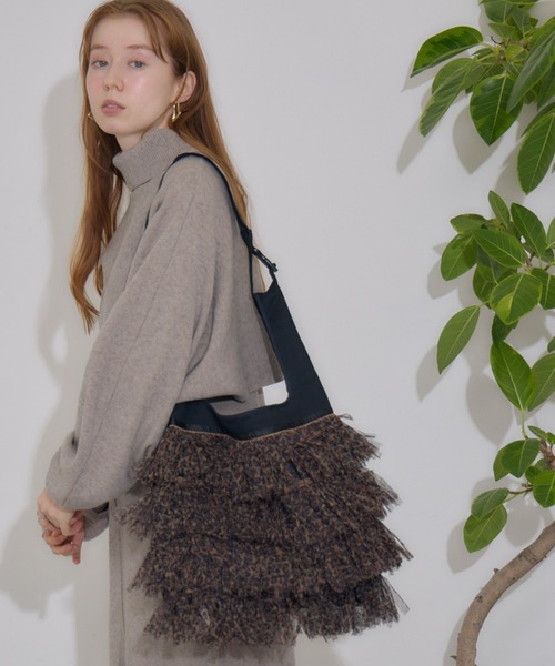 【Lisianthus】リシアンサス　フリルバッグ　　正絹 Paradise Picnic（パラダイスピクニック） トートバッグ TRANOI