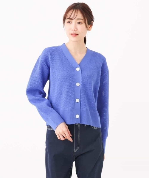 MK MICHEL  / エムケーミッシェルクラン スポンディッシュニットカーディガン/洗える MK MICHEL KLEIN カーディガン スポンディッシュニット