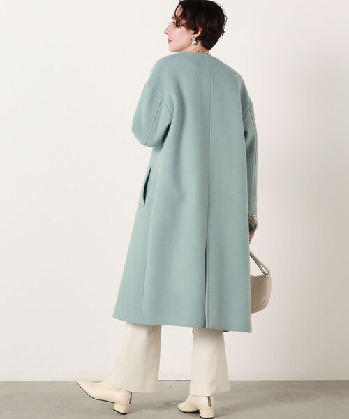 ✴︎美品✴︎ノーリーズ　ソフィ　ノーカラーコート ロングコート NOLLEY'S Sophi（ノーリーズソフィー） ノーカラーコート 38 モカ