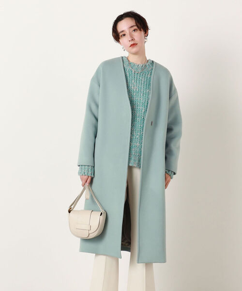 NOLLEY'S Sophi（ノーリーズソフィー） ノーカラーコート 38 モカ