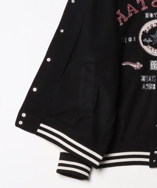 「CONVERSE」 スタジャン LL ブラック メンズ_画像3