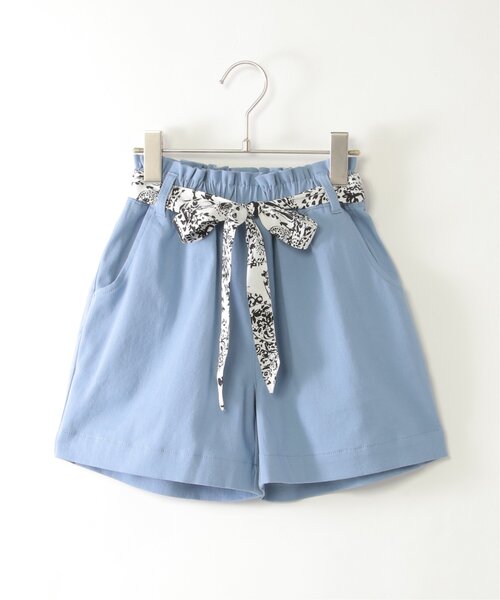 ikka（イッカ） パンツ スカーフベルト付きストレッチキュロット（120