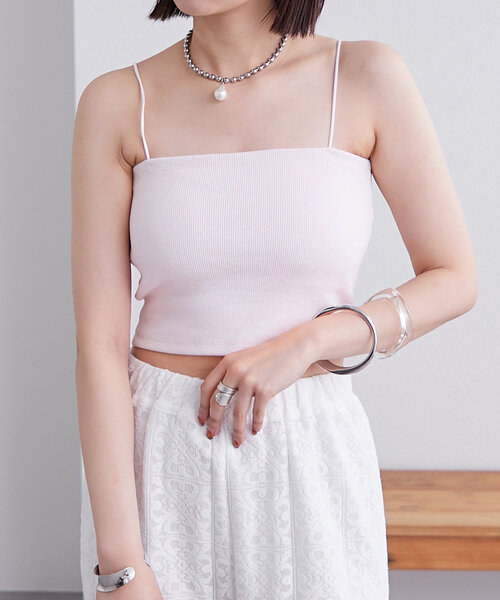 キャミソール 「万能インナー/嬉しい6色展開」パット付きショートキャミソール2 | mystic | 06