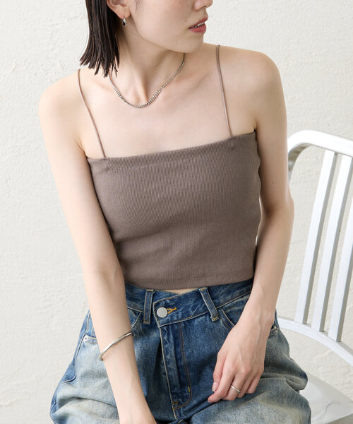 キャミソール 「万能インナー/嬉しい6色展開」パット付きショートキャミソール2 | mystic | 04